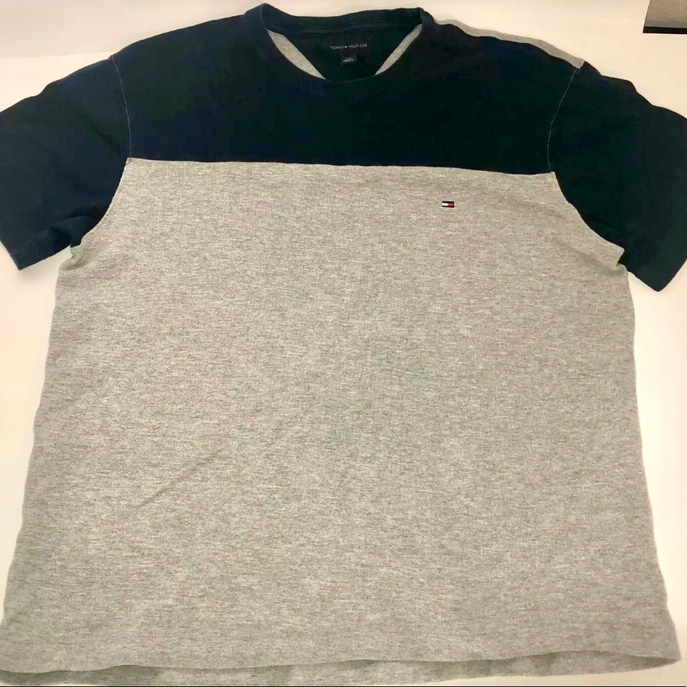 Tommy Hilfiger Mens T-Shirt  - Navy Blue And Gray